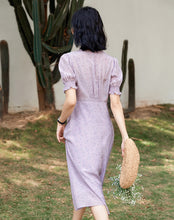 Sibyl V-neck Elastic Waist Midi Dress
