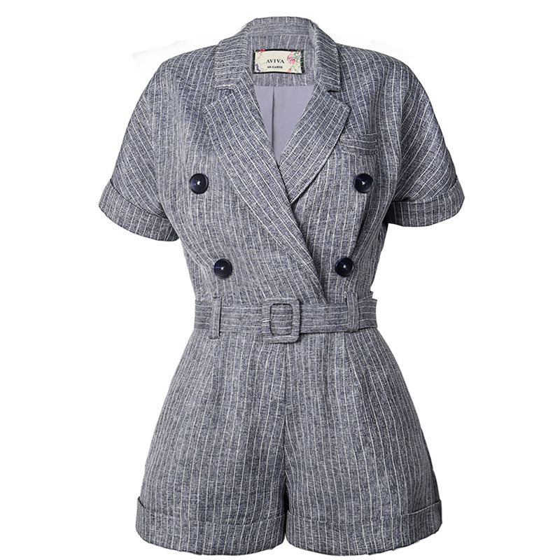 新品未使用タグ付　SAYAKA DAVIS V-neck Jumsuit S ◇SAYAKA DAVIS◇V neck jumpsuit◇ネイビー◇Mサイズ