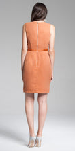 Panel Open-Front Bodycon Mini Dress - Rust