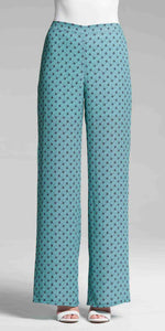 Smocking Waistband Pant - Aqua