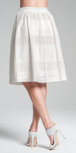 Embroidered Knee-Length Skirt - White