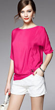 3/4 Sleeve Embellished Silk Tee - VL4103